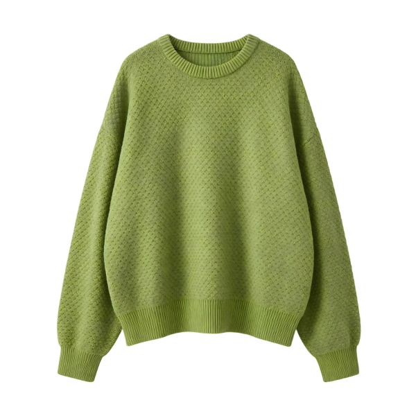 Olive Green Oversized Knit Sweater